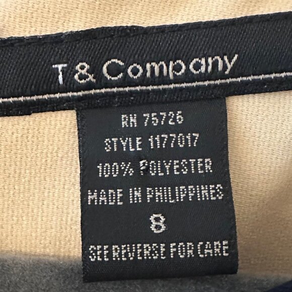 T & Company Navy Blue Sheath Dress - Picture 6 of 6